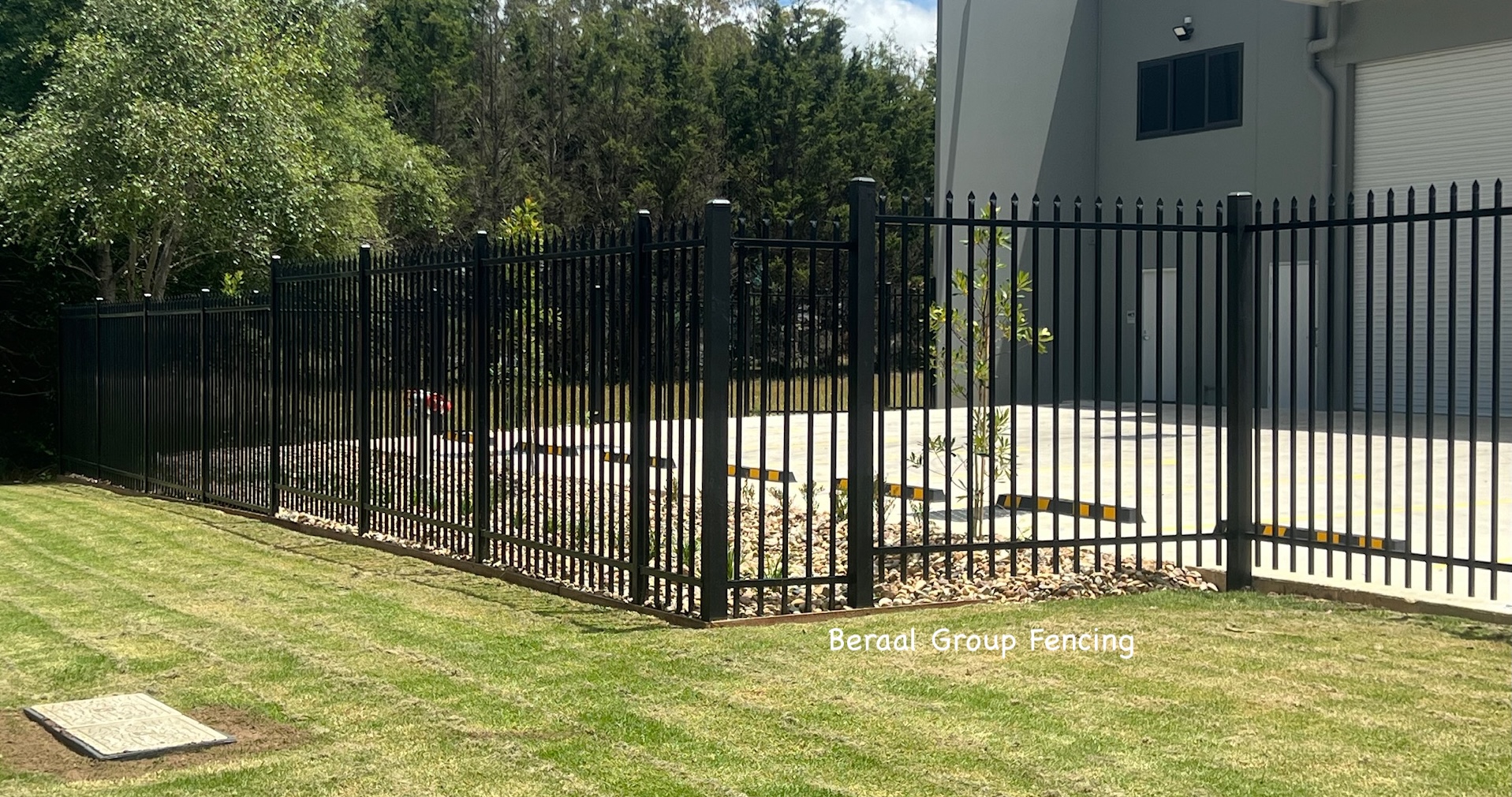 Security fence for commencial site